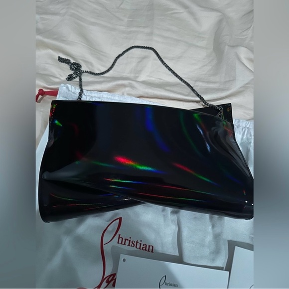 Christian Louboutin Handbags - Christian louboutin small patent black clutch